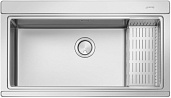 Мойка для кухни Smeg VR78 нержавеющая сталь матовая, с коландером в комплекте