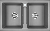 Мойка для кухни Paulmark Tandem 80/2/Zwilling PM238150-GRM серый металлик
