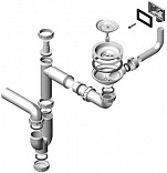 Одинарный сифон для мойки Alveus FI 114 c переливом ECO 1102384