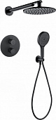 Душевая система скрытого монтажа Grocenberg GB5093BL Чёрный матовый с Термостатом