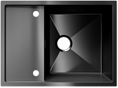 Мойка для кухни Ulgran STEEL 680x500 реверсивная, вороненая сталь