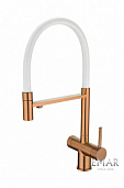 Смеситель для кухни Emar ЕС - 7024WHT PVD Coppery