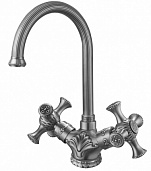 Смеситель для кухни Zorg Antic A 6004K-SL, античное серебро