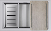 Мойка для кухни Paulmark IT-GRANIT LUMI-MULTI SINK 74 UNI, артикул LU-MULTI 74-GRM серый металлик