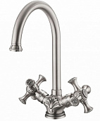 Смеситель для кухни Zorg Antic A 6002K-SL, античное серебро