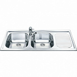 Мойка Smeg LXP116D из нержавеющей стали, матовая (крыло справа)