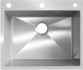 Мойка для кухни Ulgran STEEL 600 x 500 брашированная сталь 