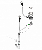 Одинарный сифон с переливом и клапаном-автоматом Alveus 114-HPV-POPUP 1127248