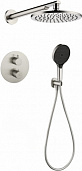 Душевая система скрытого монтажа Grocenberg GB5093NK Никель с Термостатом