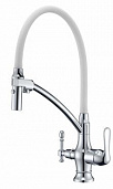 Смеситель для кухни Zorg ZR-347-8 YF хром/белый