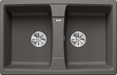 Мойка для кухни Blanco Lexa 8 вулканический серый, отводная арматура InFino