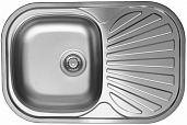Мойка для кухни Ukinox Galant GAL730.480 -GT8K 2L, декор, чаша слева