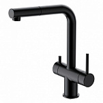 Смеситель для кухни со встроенным фильтром (краном) под питьевую воду Gappo G97 G4397-76 черный