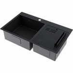 Мойка для кухни Omoikiri Akisame 86-2 Side GB графит