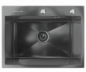 Мойка для кухни Ulgran STEEL 600x450 черная