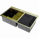 Мойка для кухни Omoikiri Akisame 86-2 Side LG светлое золото