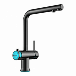 Смеситель для кухни Omoikiri Hotaru GM-B вороненая сталь, голубой