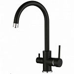 Смеситель для кухни AquaSanita Sabiaduo 2963 черный металлик