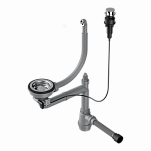 Арматура с клапаном-автоматом для одночашевых моек с круглым переливом