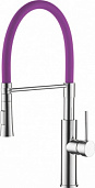 Смеситель для кухни с гибким изливом Ledeme L4097-8 фиолетовый