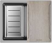 Мойка для кухни Paulmark IT-GRANIT LUMI-MULTI SINK 55 UNI, артикул LU-MULTI 55-GRM серый металлик