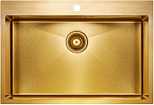 Мойка для кухни Paulmark Saar PM807551-BG, брашированное золото, PVD