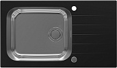 Мойка для кухни Alveus Glassix Up 40 черный 860X500, клапан-автомат