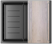 Мойка для кухни Paulmark нержавеющая сталь NEXT-MULTI SINK 54-L UNI, артикул PM785445-L-GM вороненая сталь
