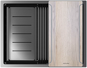 Мойка для кухни Paulmark NEXT-MULTI SINK 58 UNI PM785845-GM  вороненая сталь