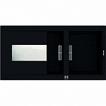 Мойка Elleci Sirex 475 vitrotek (86) Black Mehanika правая чаша