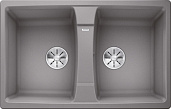 Мойка для кухни Blanco Lexa 8 алюметаллик, отводная арматура InFino